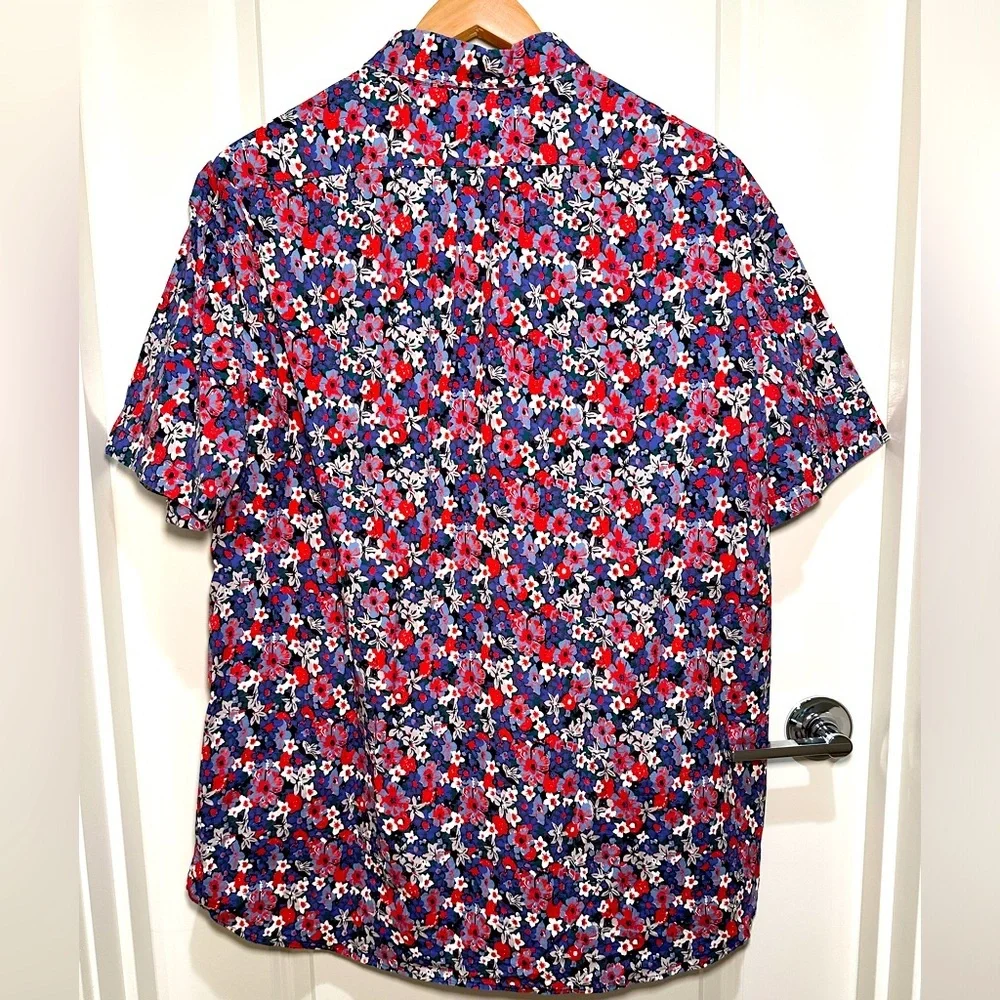 JCREW - Men’s Floral Button Down Shirt, Size 2XL Tall